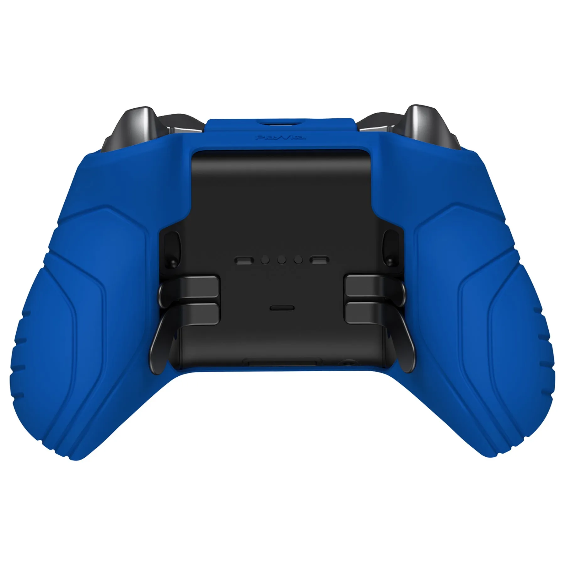 PlayVital Samurai Edition Anti Slip Silicone Case Cover for Xbox Elite Wireless Controller Series 2, Ergonomic Soft Rubber Skin Protector for Xbox Elite Series 2 with Thumb Grip Caps - Blue - XBE2M008