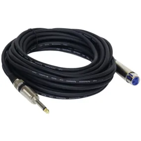 Pyle Pro PPMJL30 XLR Microphone Cable, 30ft (1/4 Male to XLR Female)