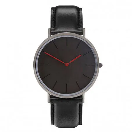 Relojes classic hours two hands black dial face black color case watch