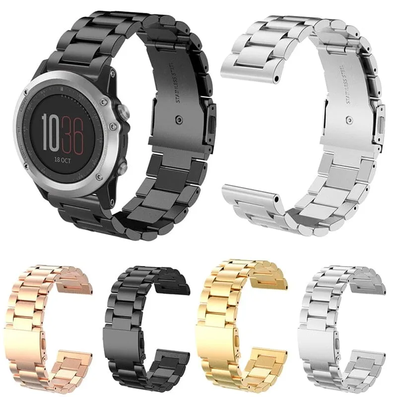 Replacement Stainless Steel Watch Straps Compatible with the Garmin Fenix 3