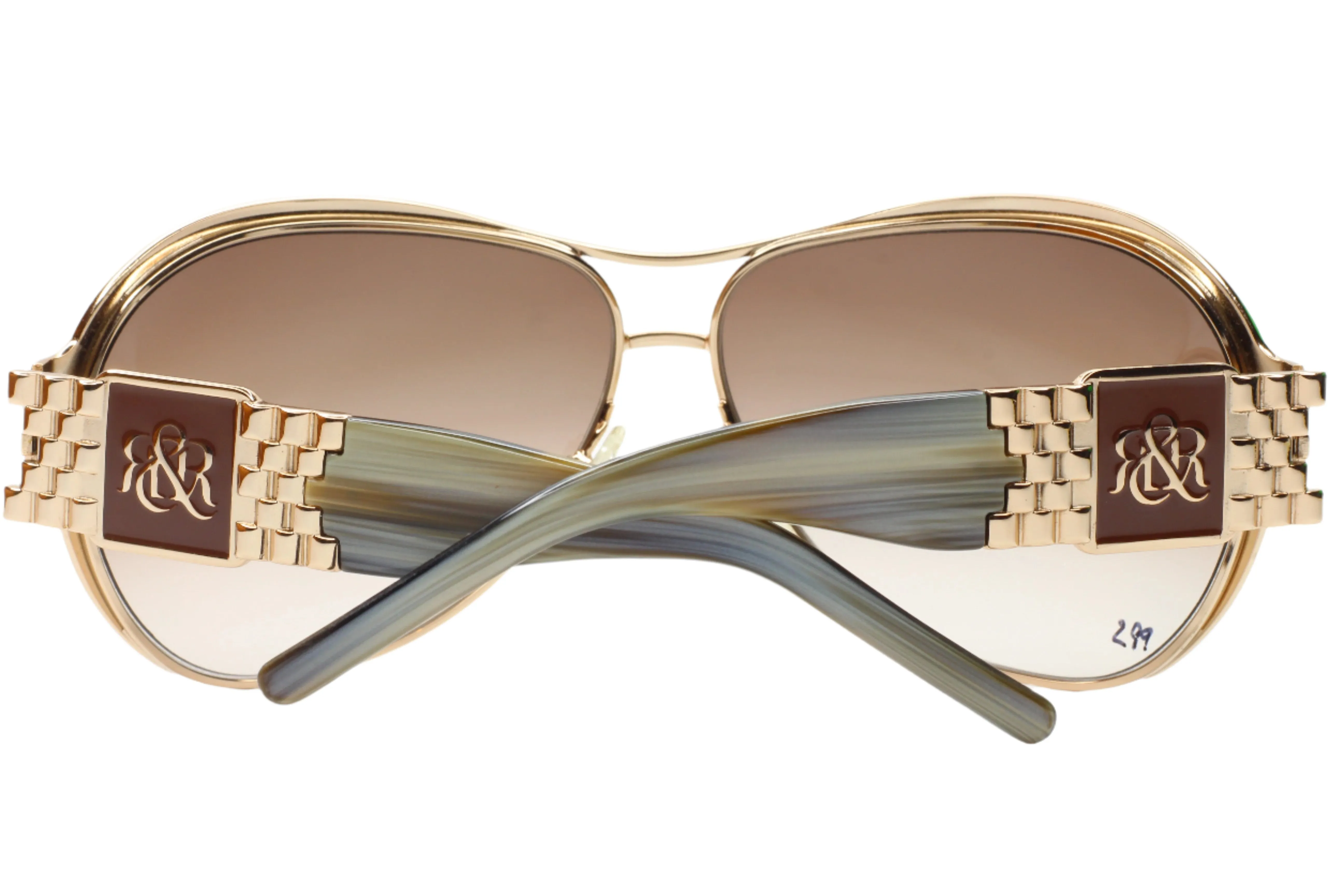 Rock & Republic RR508-02 Q73 Gold Metal Luxury Italy Sunglasses