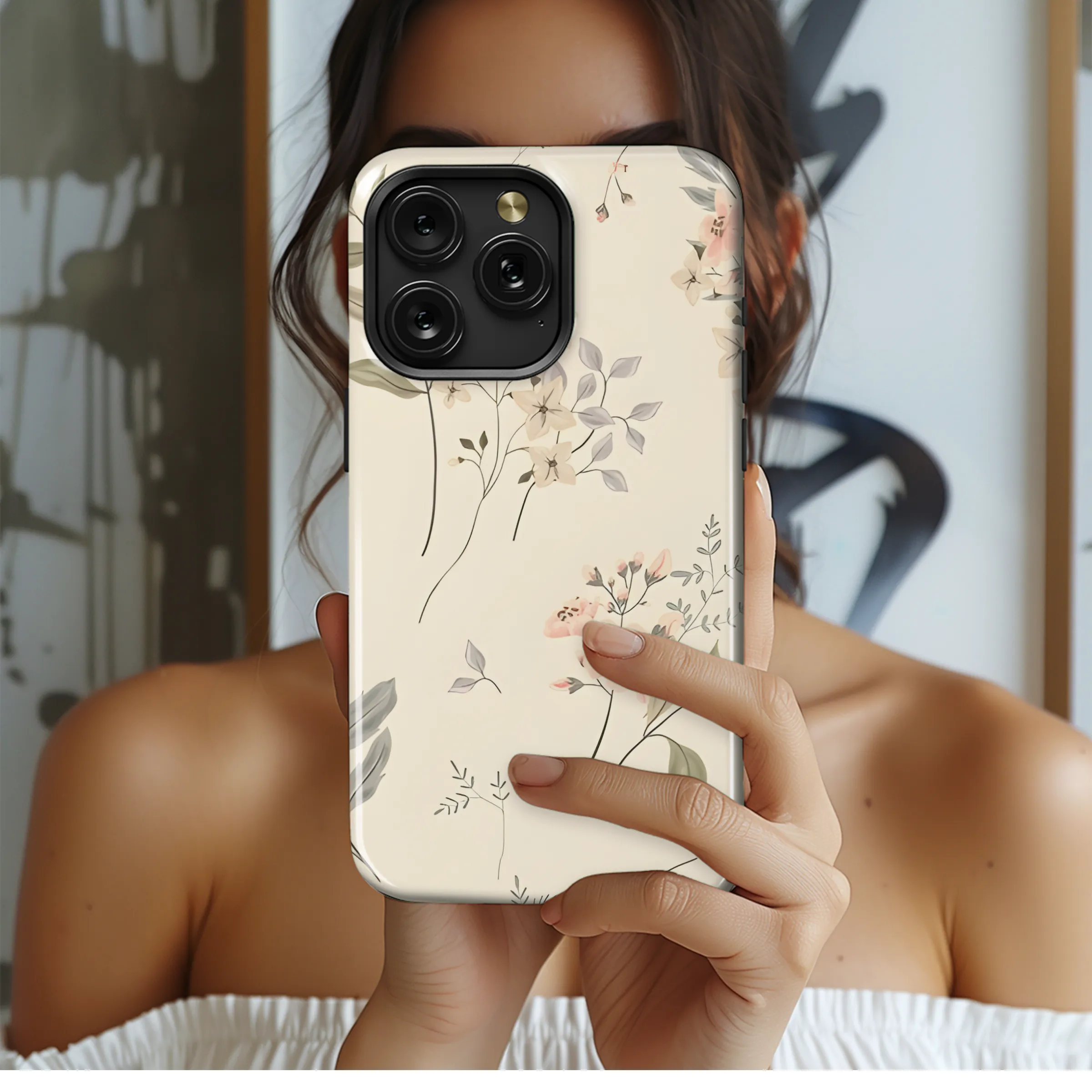 Romantic Vintage Floral Pattern Phone Case iPhone Samsung Cover Pixel 2311