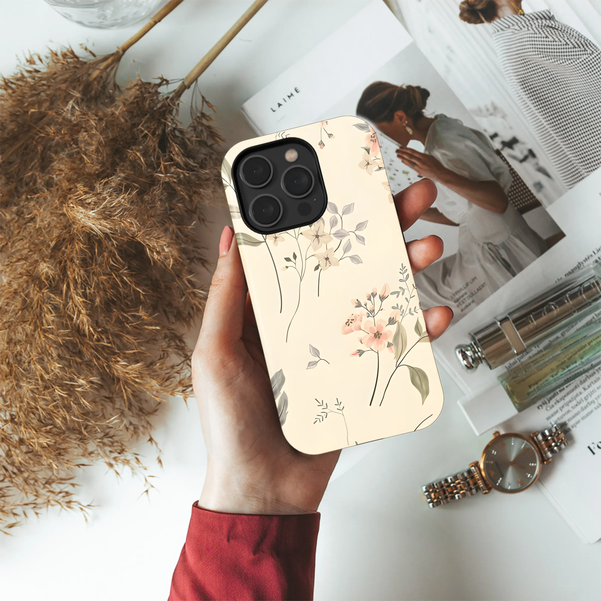 Romantic Vintage Floral Pattern Phone Case iPhone Samsung Cover Pixel 2311