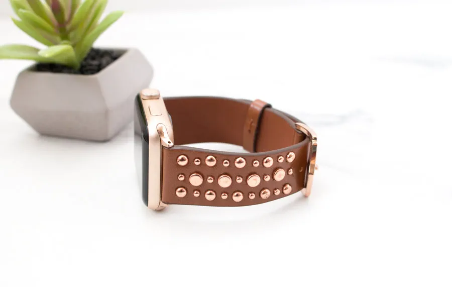 Roxy Leather Studded Apple Band