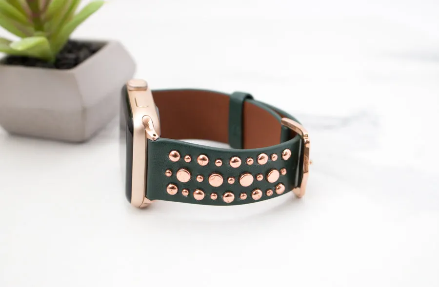 Roxy Leather Studded Apple Band