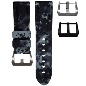 RUBBER STRAP FOR BREITLING AVENGER - GRAPHITE DIGI CAMO