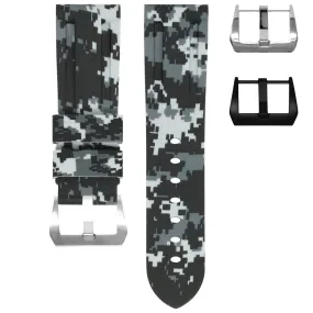 RUBBER STRAP FOR BREITLING NAVITIMER - SNOW DIGI CAMO