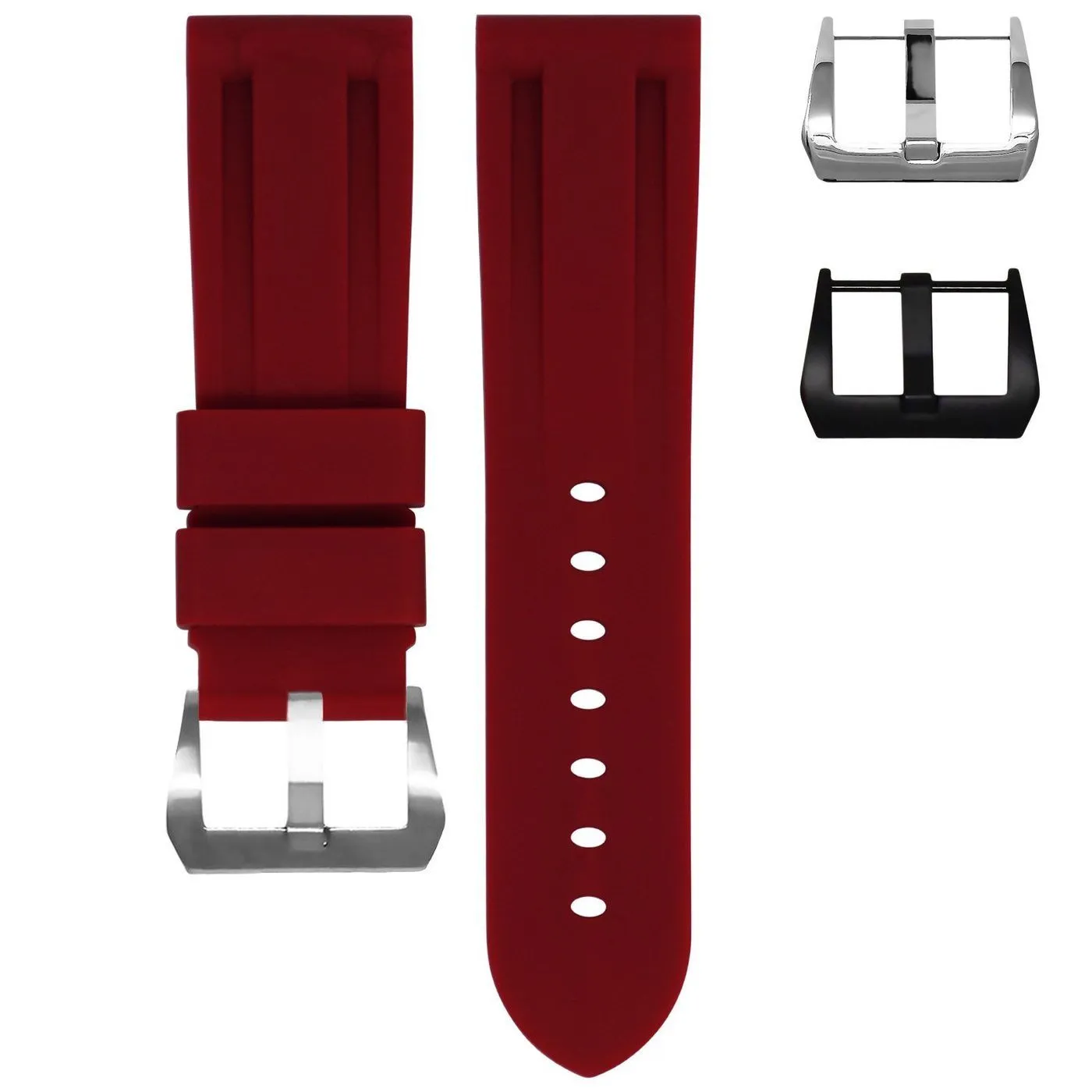 RUBBER STRAP FOR BREITLING TRANSOCEAN - BORDEAUX