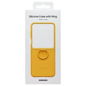 SAMSUNG Official Silicone Cover Case with Ring for Galaxy Z Flip5 - Apricot