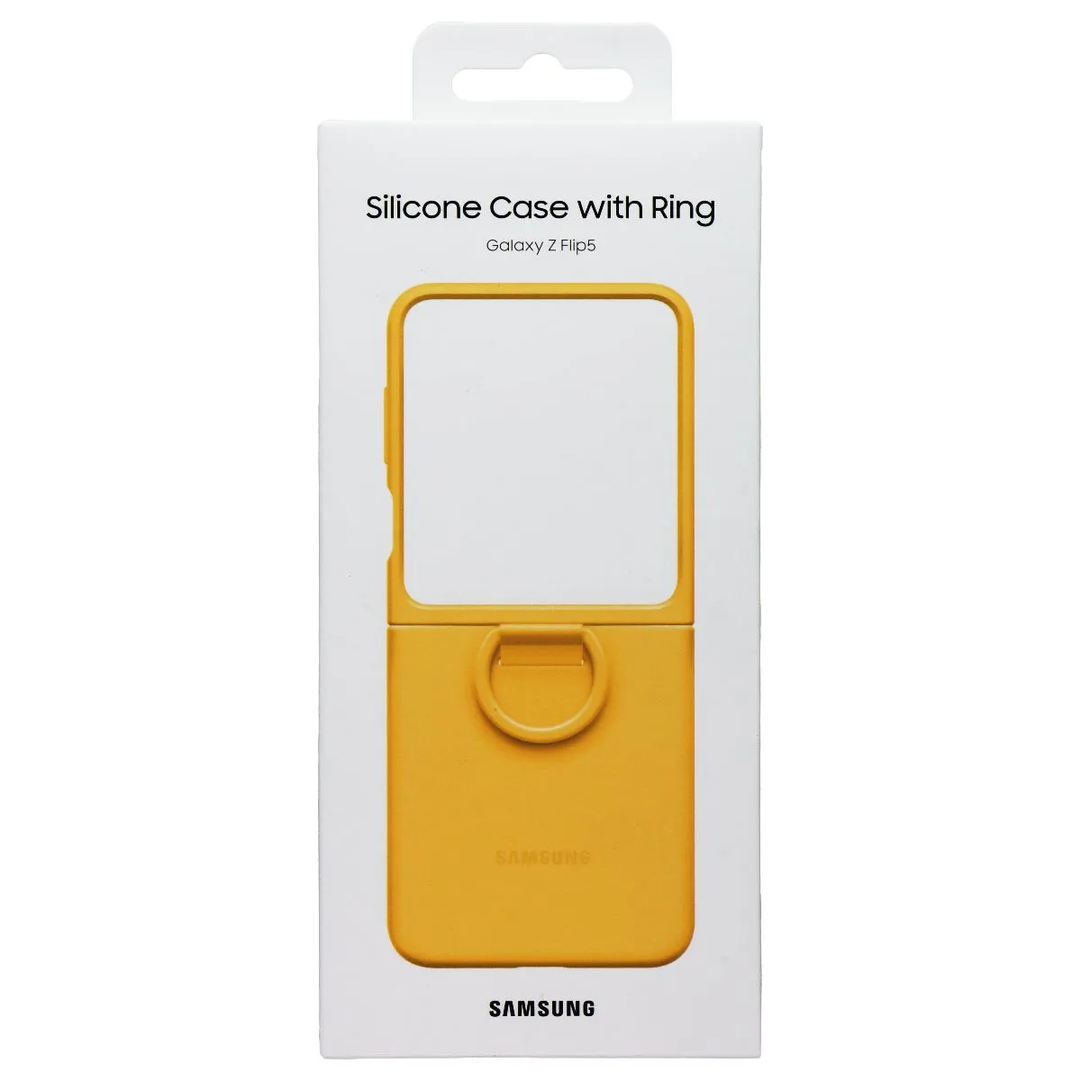 SAMSUNG Official Silicone Cover Case with Ring for Galaxy Z Flip5 - Apricot