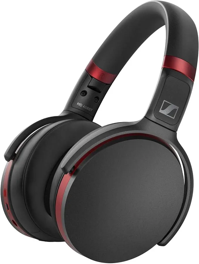 Sennheiser HD 458BT Noise Cancelling Bluetooth Headphones, Low Latency, AAC, aptX-LL, Bluetooth 5.0, Voice Assistant, Smart Control App