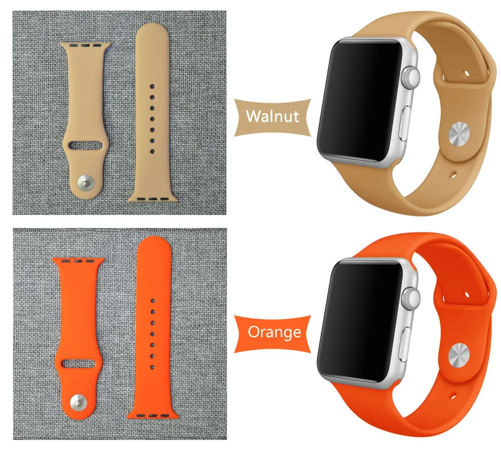 Silicone Bands Sport Watch Band For Apple Watch 38MM S/M 38MM M/L 42MM S/M 42MM M/L Size Strap