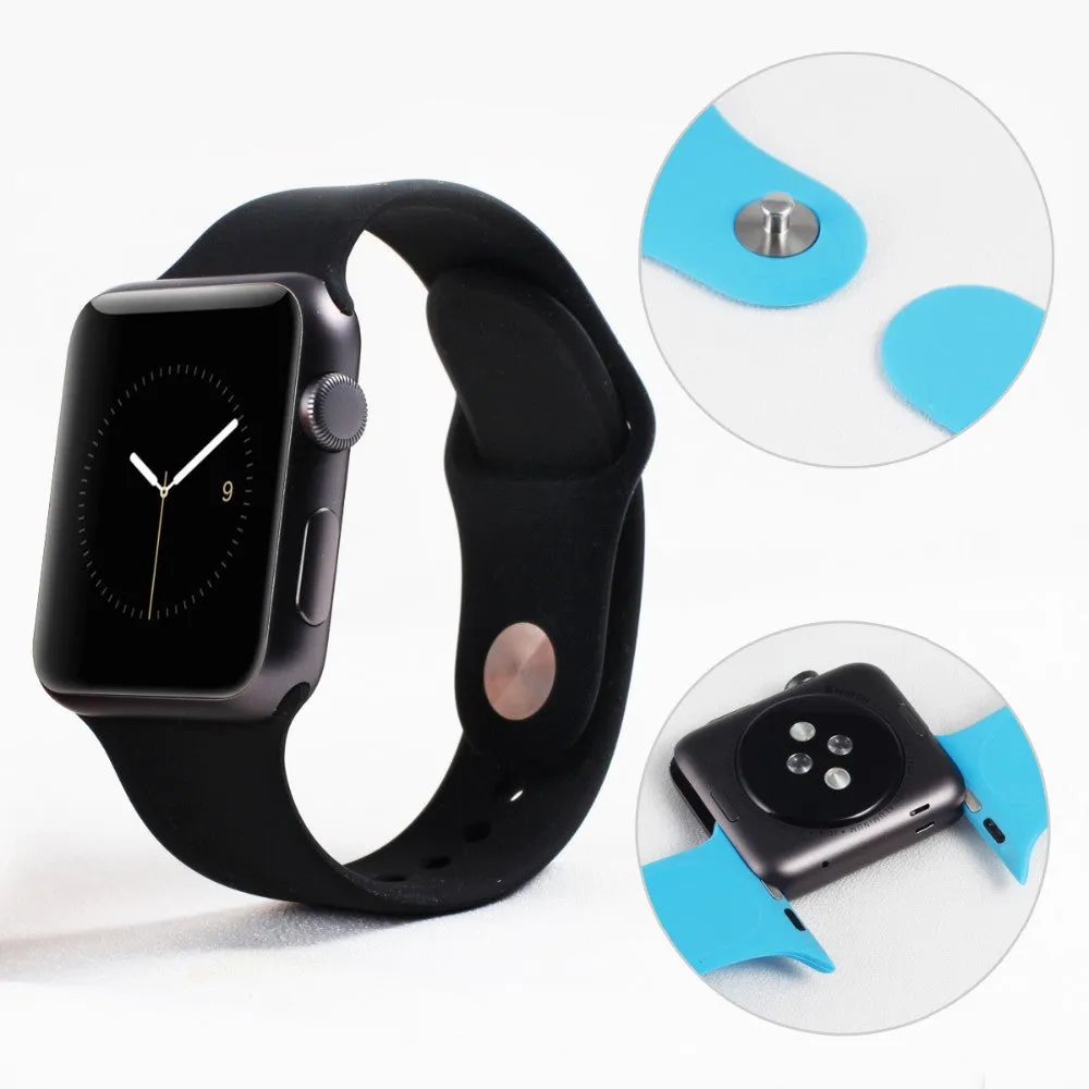 Silicone Bands Sport Watch Band For Apple Watch 38MM S/M 38MM M/L 42MM S/M 42MM M/L Size Strap