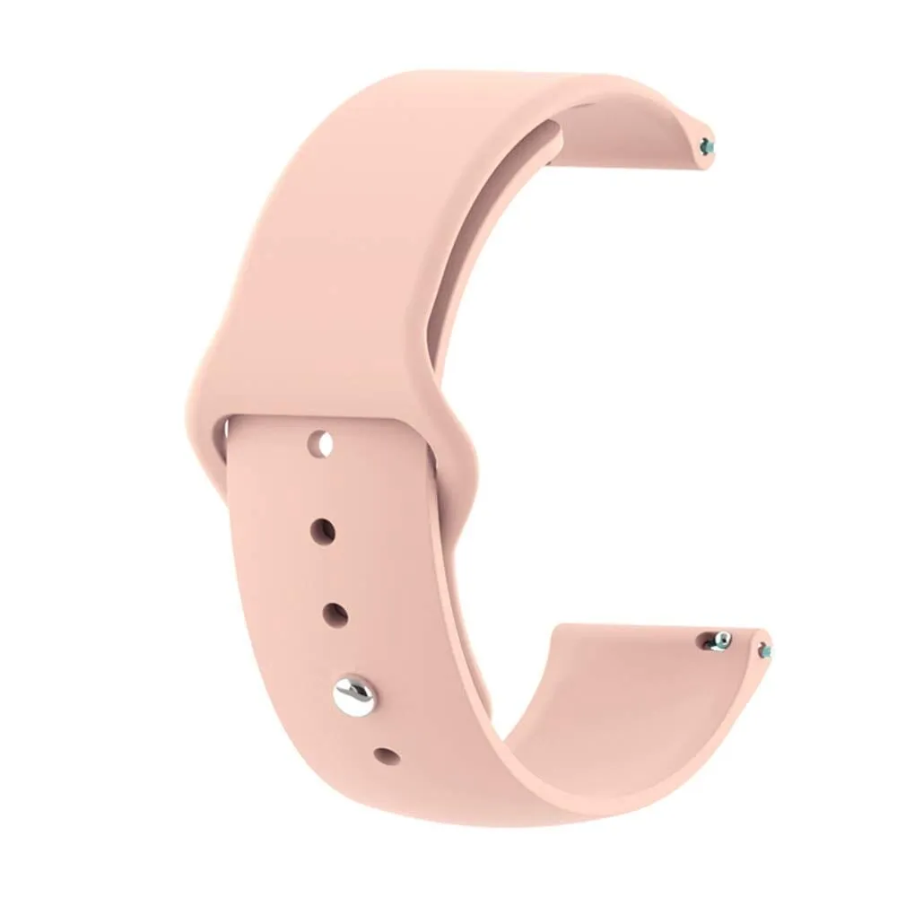 Silicone Button Style Watch Straps Compatible with Fitbit Charge 3