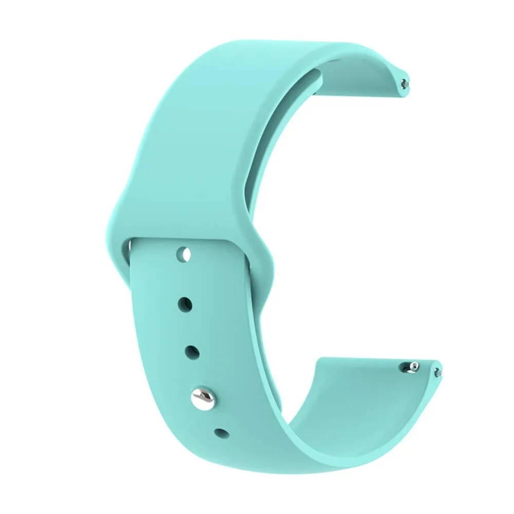 Silicone Button Style Watch Straps Compatible with Fitbit Charge 3