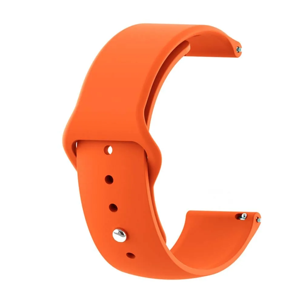 Silicone Button Style Watch Straps Compatible with Oppo Watch 2 42mm