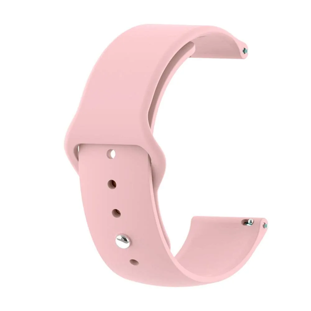 Silicone Button Style Watch Straps Compatible with Oppo Watch 2 42mm