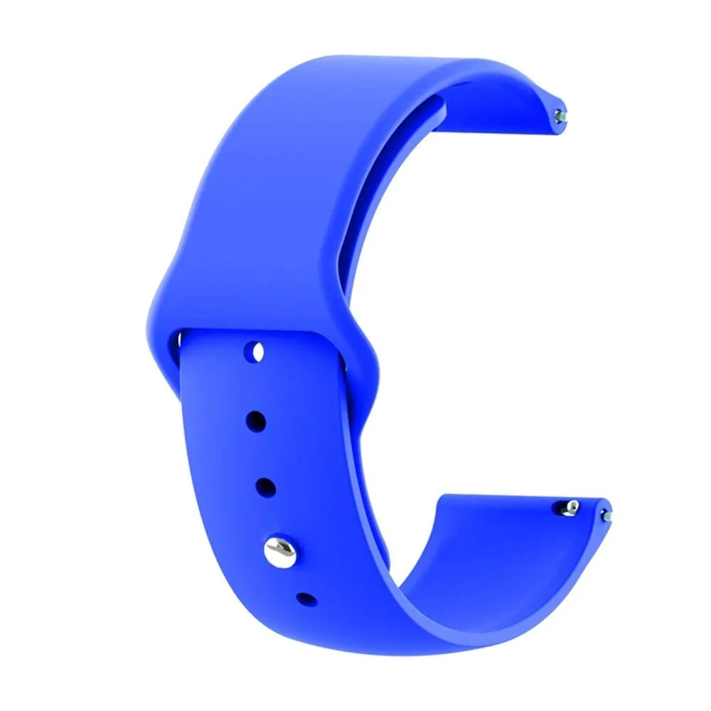 Silicone Button Style Watch Straps Compatible with Oppo Watch 2 42mm