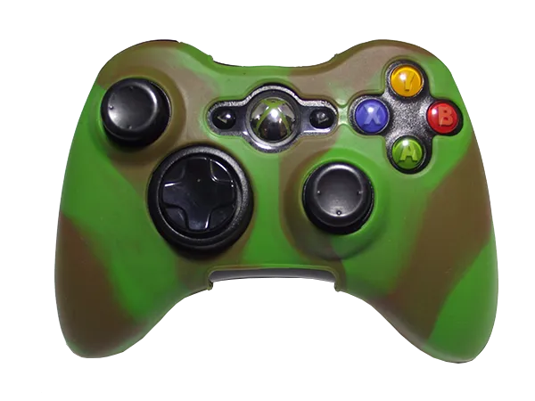 Silicone Cover For XBOX 360 Controller Skin Case Green/Brown Swirls