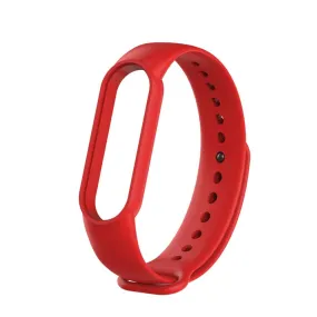 (Size S) Xiaomi Mi Band 6 / Mi Band 5 Silicone Sports Wristband (Joint circumference 150-220mm) - Red