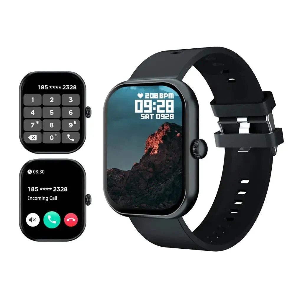 Smart Watch 2024 Bluetooth Call Message Reminder IP68 Waterproof Heart Rate Blood Pressure Tracker Smart Watch for Android IOS