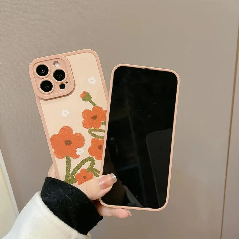 Soft Silicone Pretty Flowers - Cute Phone Cases For iPhone 13 Pro Max, 12, 11, X, XR, XS Max, 8 Plus