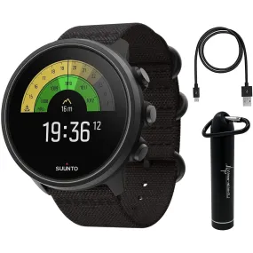 SUUNTO 9 Baro Multisport GPS Smartwatch, Charcoal Black Titanium (SS050564000)