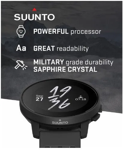 SUUNTO 9 Peak Pro Smartwatch | GPS Watch | 43mm Screen | Sapphire | Up to 12 Days Long-lasting Battery w/ Wearable4U Power Bank SQ Bundle (SS050807000)