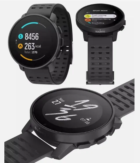 SUUNTO 9 Peak Pro Smartwatch | GPS Watch | 43mm Screen | Sapphire | Up to 12 Days Long-lasting Battery w/ Wearable4U Power Bank SQ Bundle (SS050807000)