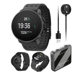 SUUNTO 9 Peak Pro Smartwatch | GPS Watch | 43mm Screen | Sapphire | Up to 12 Days Long-lasting Battery w/ Wearable4U Power Bank SQ Bundle (SS050807000)