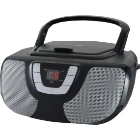 Sylvania SRCD1025-BLACK Portable CD Radio Boom Box (Black)