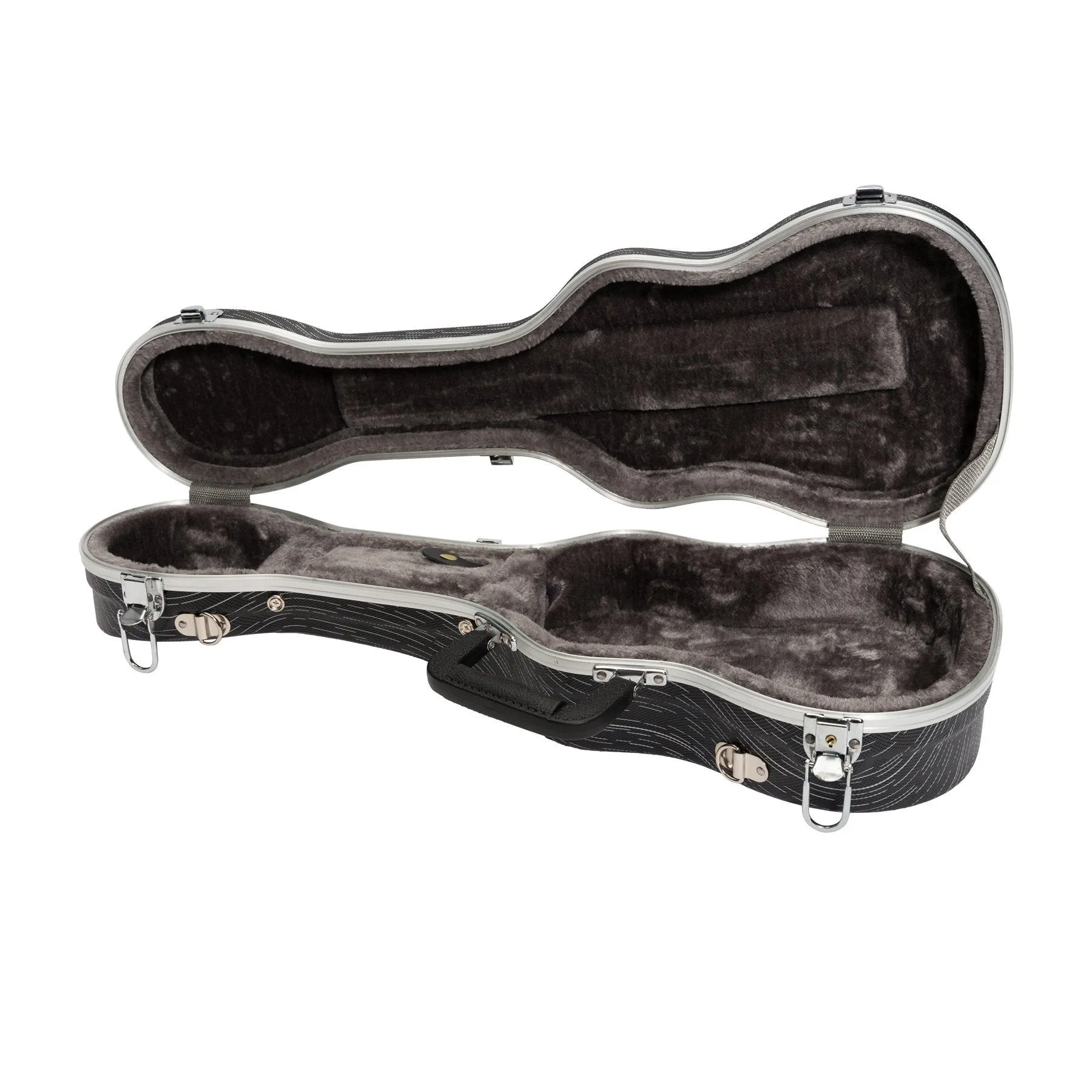 Tiki Deluxe Shaped Concert Ukulele Flight Case (Grey/Black)