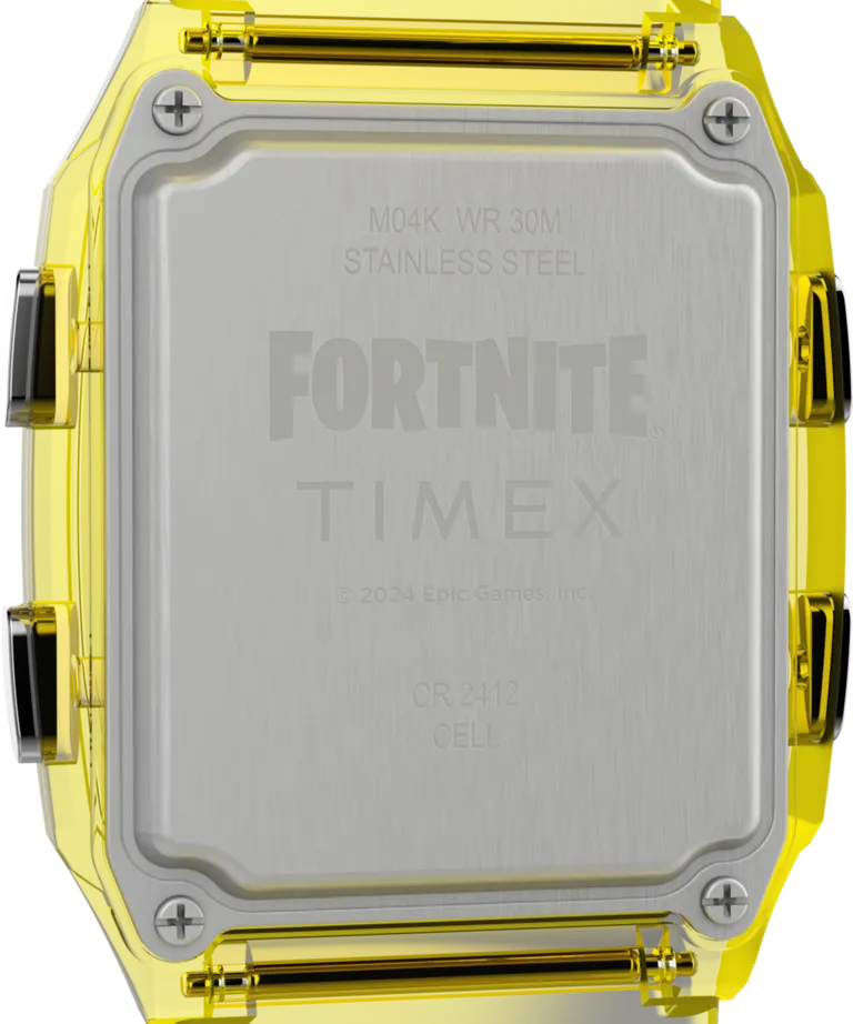 Timex Q Timex LCA x Fortnite® 35mm Resin Strap Watch Yellow/Yellow TW2W96600JR