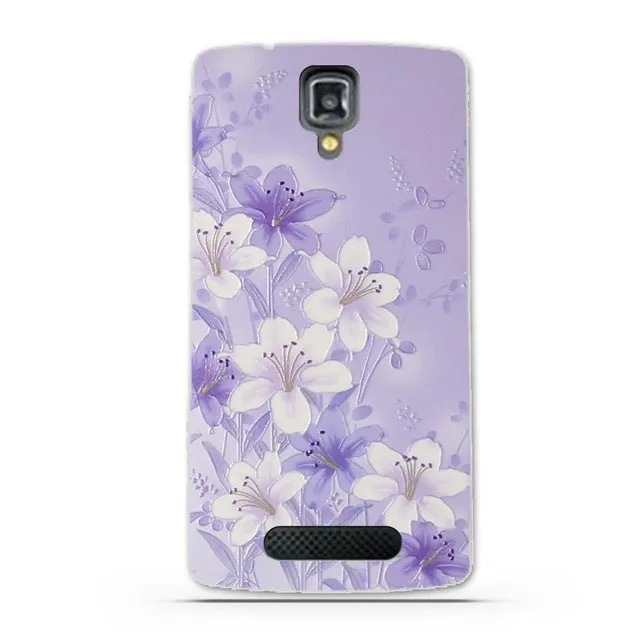 TPU Gel Soft Case for Lenovo A1000 A2800 Case New Arrival Flowers Friuts Painted Phone Skin Case Cover For Lenovo A 1000 2800