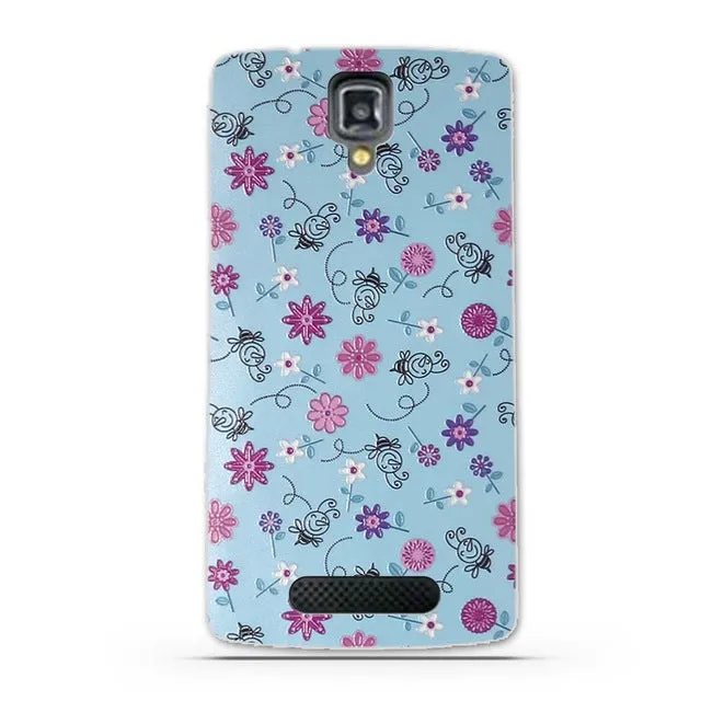 TPU Gel Soft Case for Lenovo A1000 A2800 Case New Arrival Flowers Friuts Painted Phone Skin Case Cover For Lenovo A 1000 2800