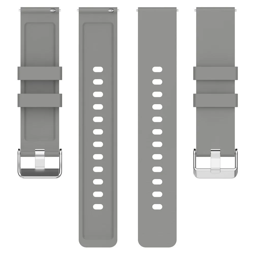 Universal Silikone Smartwatch Rem (20mm) m. Metal Spænde - Grå