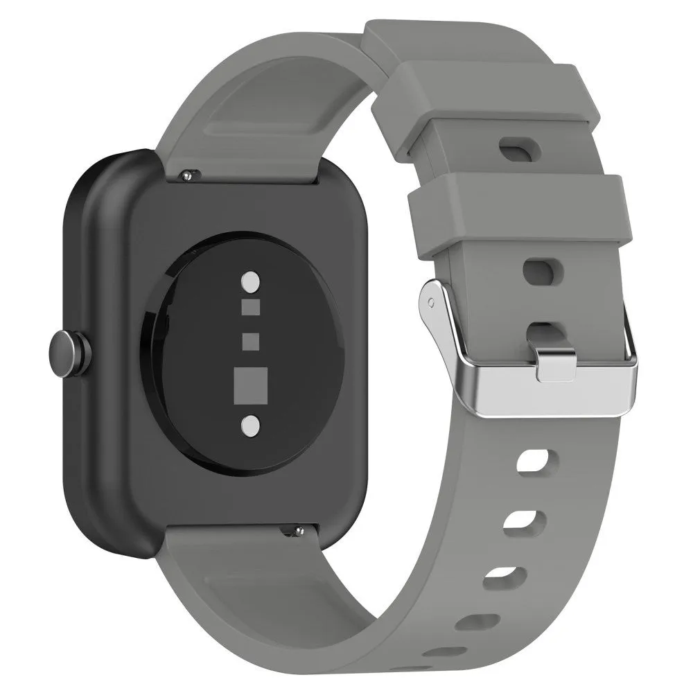 Universal Silikone Smartwatch Rem (20mm) m. Metal Spænde - Grå