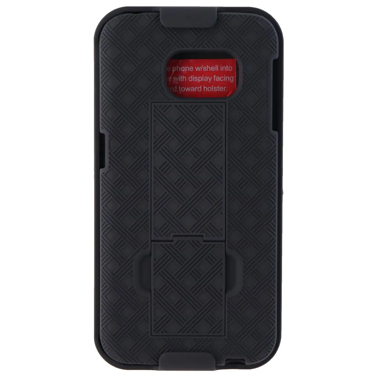 Verizon Shell Holster Combo Case w/ Kickstand for Samsung Galaxy S6 Edge - Black