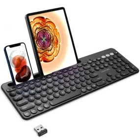 Vortec Wireless Bluetooth Keyboard Multidevice Universal Phone Holder