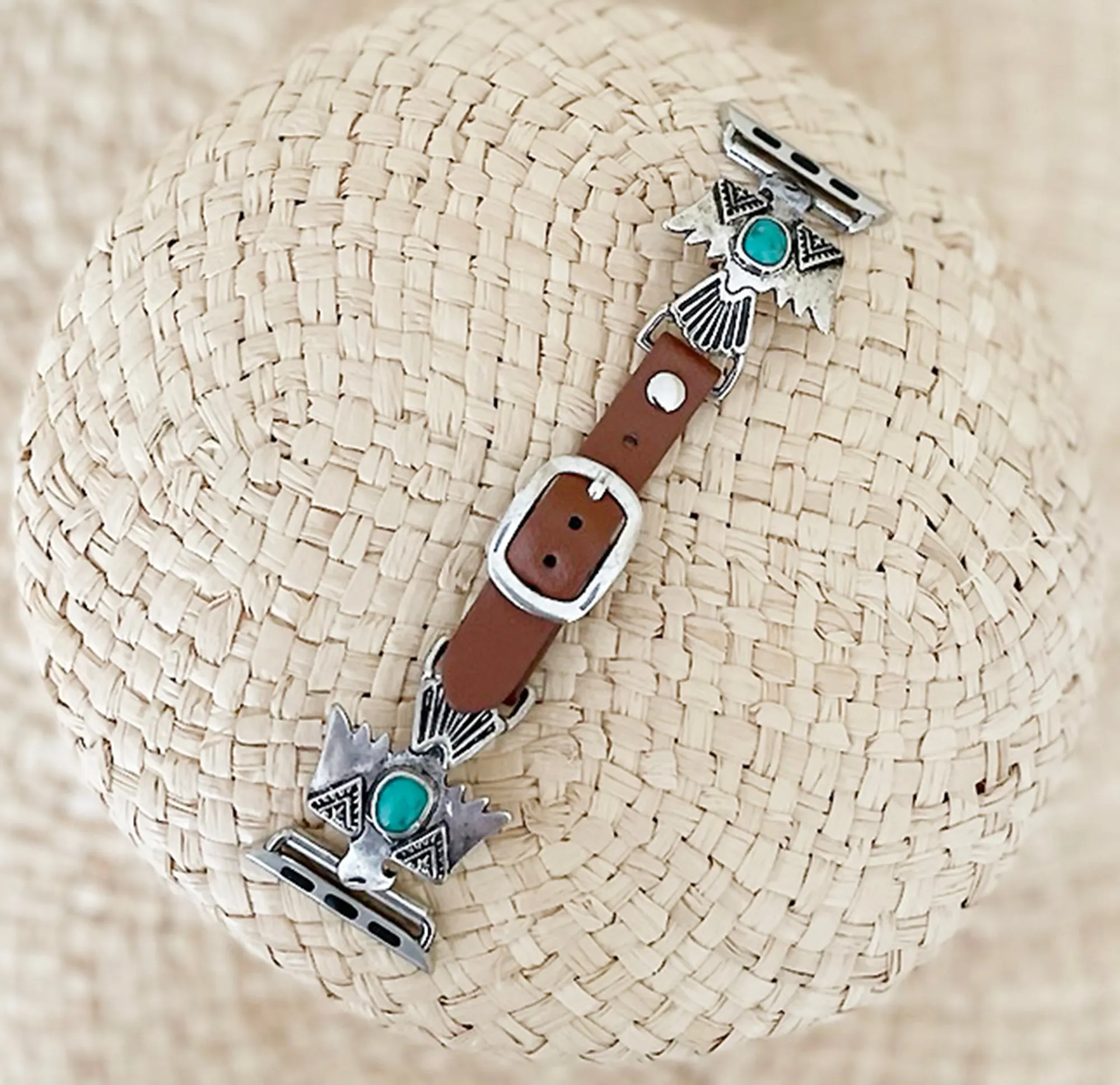 Western Apple Watch Leather Bands/Western Thunderbird Apple Watch Bands