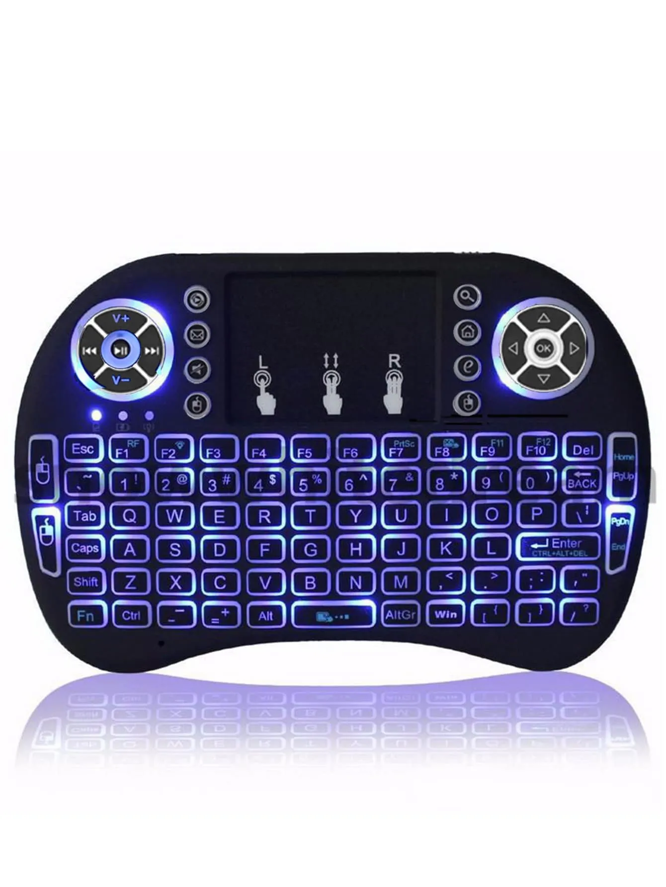 Wireless dual-mode mini flying mouse with touch panel keyboard