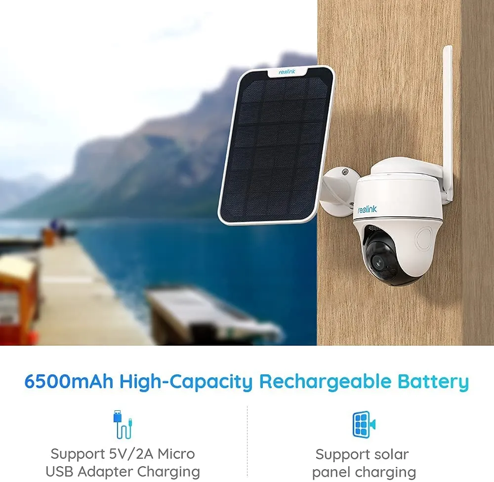 Wireless Pan & Tilt Solar Outdoor Cellular [4G LTE / 3G] Security Camera / Rechargeable Battery