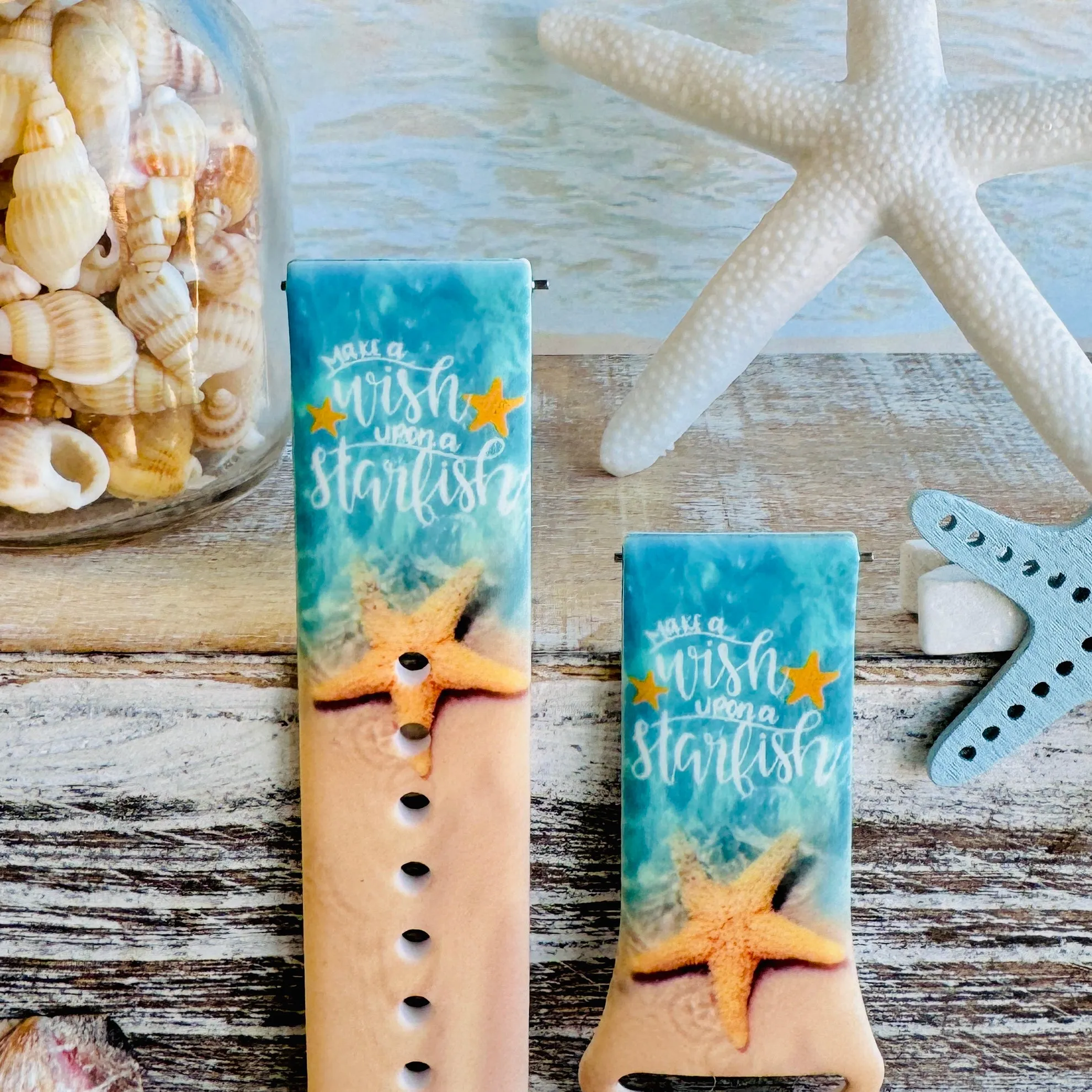 Wish Upon A Starfish Print Silicone Band For Samsung Watch