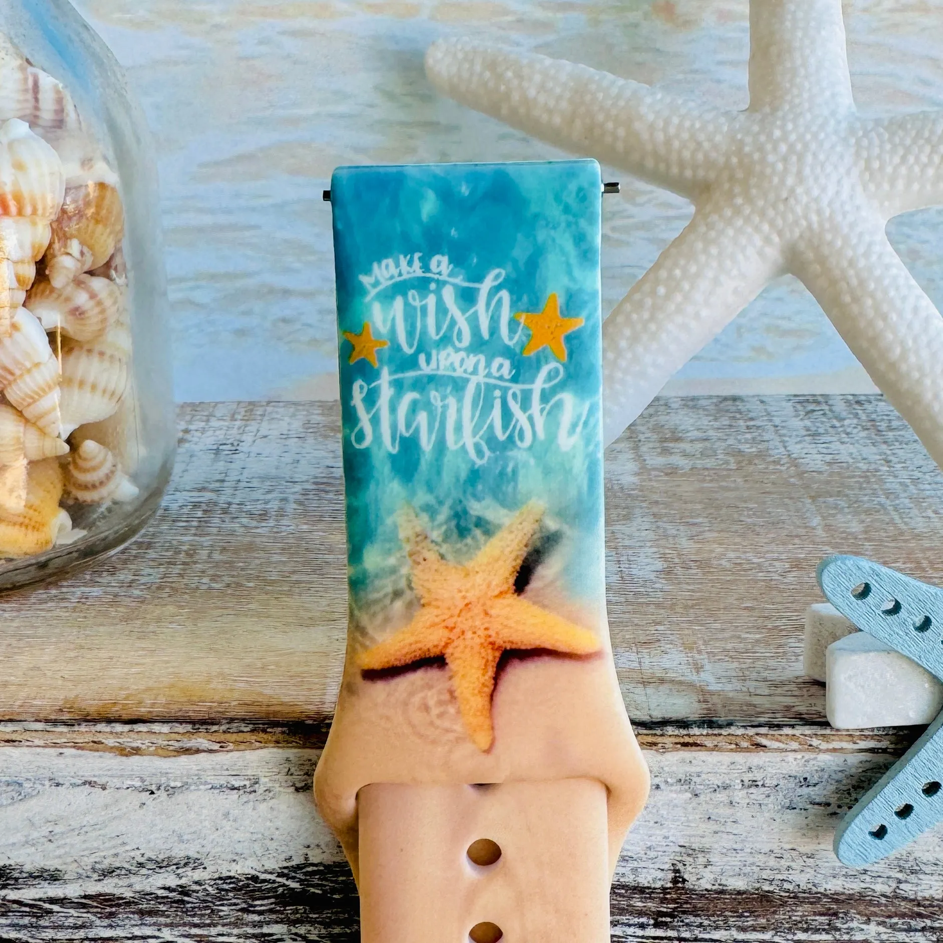 Wish Upon A Starfish Print Silicone Band For Samsung Watch