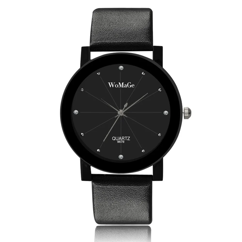 WoMaGe Luxury Crystal Watch Women Watches Leather Ladies Watch Women's Watches Clock montre femme relogio feminino reloj mujer