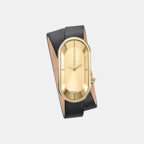 Women Quartz Gold Dial Analog Calf Watch SFK300323