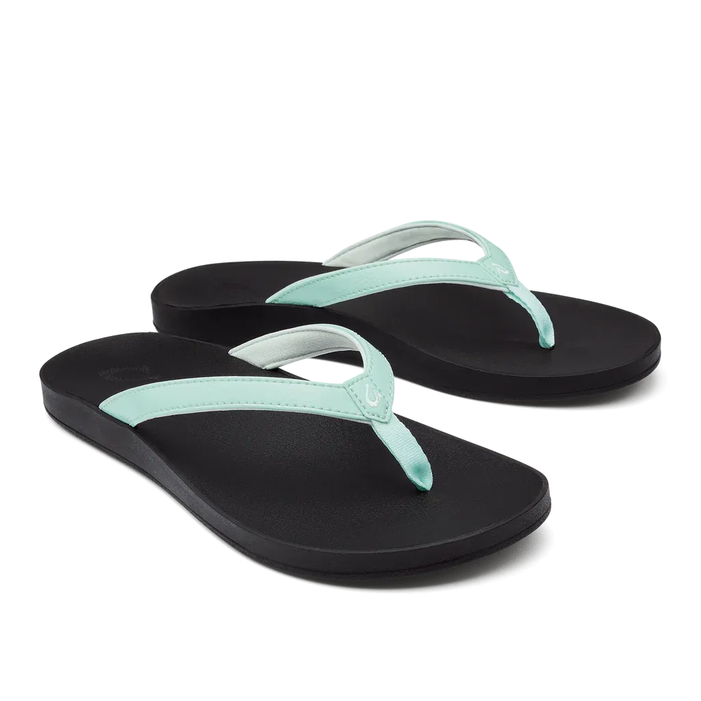 Women's Olukai Puawe Color: Sea Glass / Black