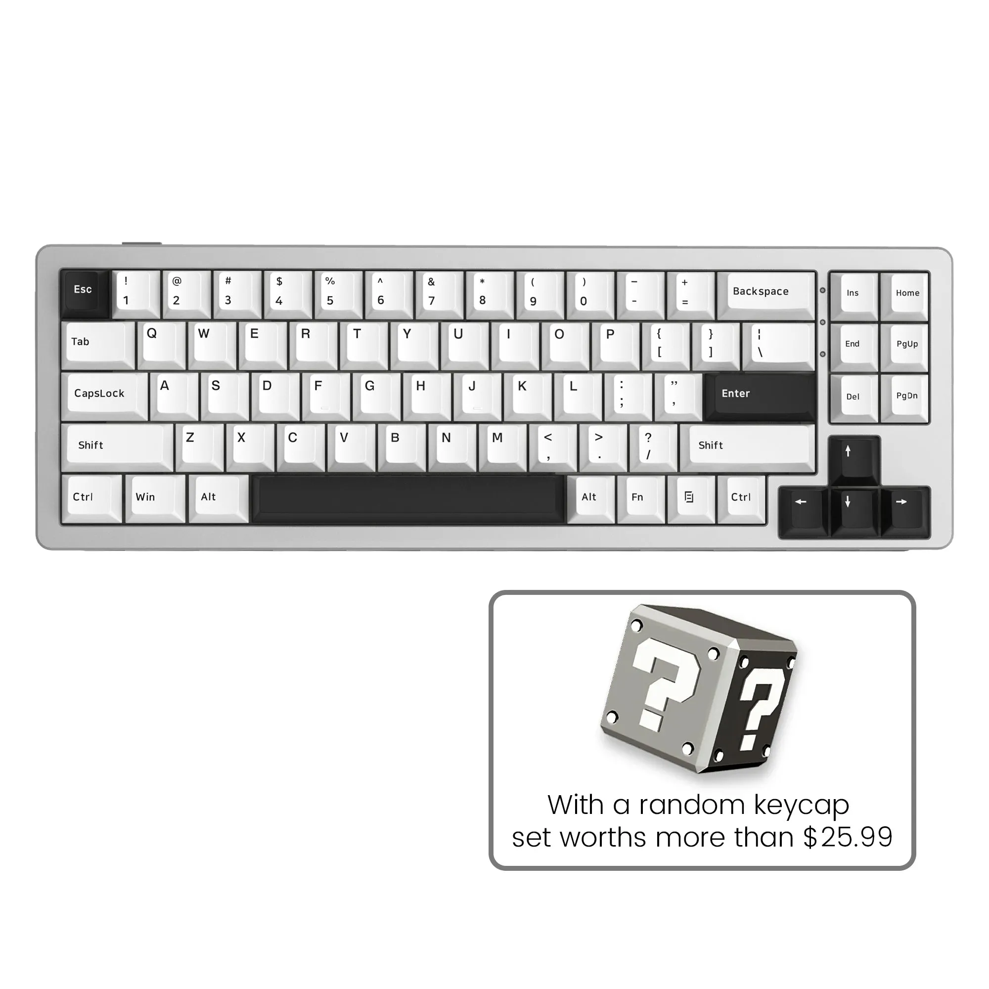 Womier SK71 Wireless 68% Aluminum Gasket Mechanical Keyboard (7 Colors)