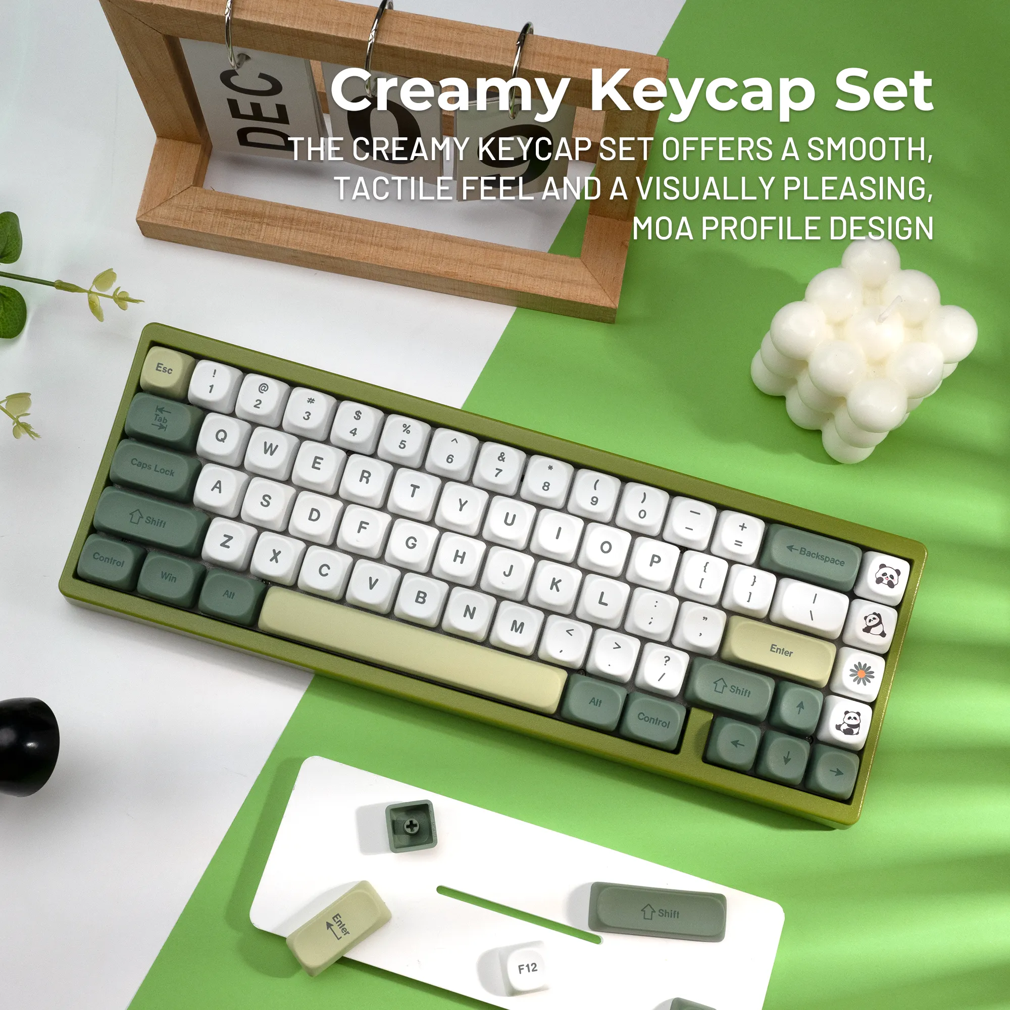 XVX  Panda Bear   MOA Profile Dye-Sub PBT Keycap Set 143-Key