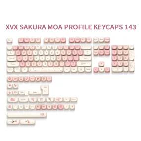 XVX Sakura 143-Key MOA Profile Dye-Sub PBT Keycap Set